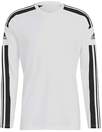 adidas Herren Squadra 21 Long Sleeve Jersey, White/Black, XL