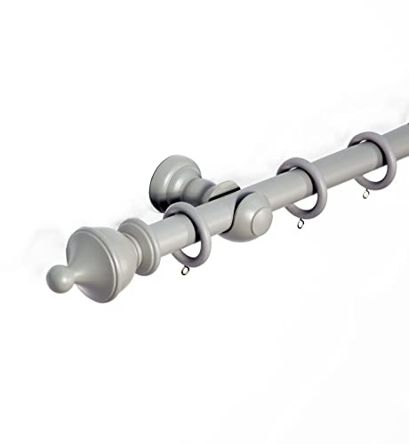 URN Finial 28 mm Wooden Curtain Poles Fixed Length Multi Finials Curtain Pole Wooden Beautiful Design Wooden Finials,Truffle URN 300 cm