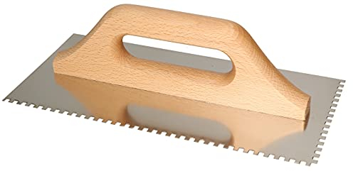 KOTARBAU® Edelstahl 280 x 130mm Zahnkelle 4x4 mm mit Holzgriff