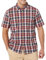 Amazon Essentials Men's Slim-Fit Short-Sleeve Poplin Shirt, Navy Red White Plaid, M
