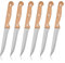Herogo Steak Knives Set of 6, Stainless Steel Serrated Sharp Dinner Kitchen Steak Knife with Wooden Handle, for Home/Restaurant, Dishwasher Safe