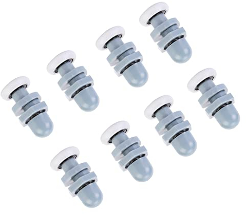 Joyzan Douche Roulette, Poulies De Porte Coulissante Galets Roulement En Verre Rechange Pour Kit d'Installation Chambre Durable Coulissant Piste Salle Bains Pièces Rouleaux Inférieur Roue Rouleau
