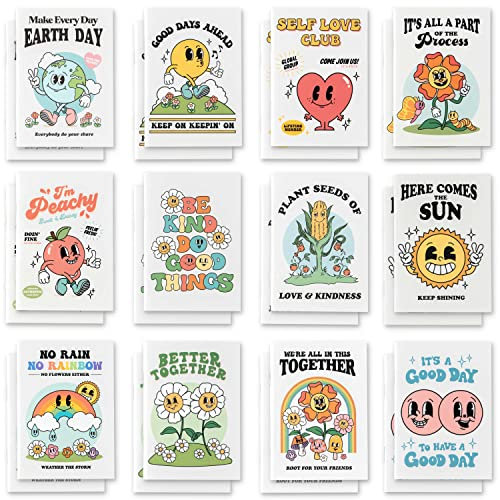 THiNKABLE Mini-Notizbücher für Kinder, 24 Stück, Retro-Mini-Kind-Tagebuch, kleine Notizbücher für Partygeschenke, Schulbedarf, inspirierende Notizbücher, Taschen-Tagebuch-Sets