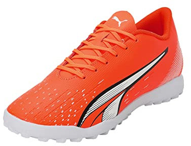 PUMA Ultra Play Tt Fußballschuh für Herren, Ultraorange PUMA Weiß Blau Glimmer, 44.5 EU