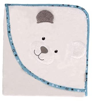 Sterntaler Unisex GOTS Motiv-Kapuzenbadetuch Eisbär - Baby Badetuch 80x80cm - Rosa