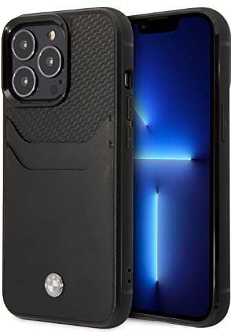 BMW BMHCP14L22RSEPK Hülle für iPhone14 Pro 6,1 Schwarz Leather Card Slot