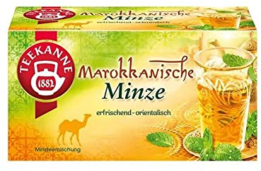 Teekanne Marokkanische Minze 36g, 20 Beutel Aromatischer Tee Natürlish Kräutertee 1 Packung