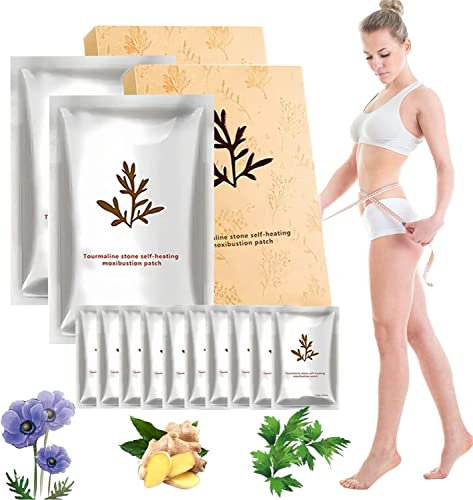 Tourmaline Self-Heating Moxibustion Patch,Tourmaline Acupressure Self-Heating Moxibustion Patch,Moxibustion Patches Natural Herb Self-Heating,for Joints/Neck/Shoulders/Back/Legs (2 Box)