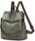 Wishliker Damen Rucksack Anti Diebstahl wasserdichte Leder Multifunktions Schultaschen,Green