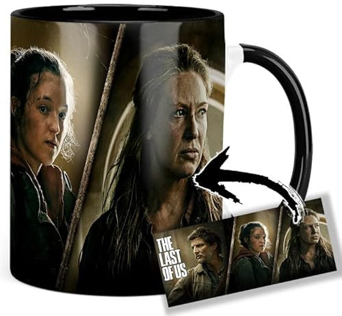 The Last Of Us Pedro Pascal Bella Ramsey Anna Torv Tasse Innen & Henkel Schwarz Keramikbecher Mug