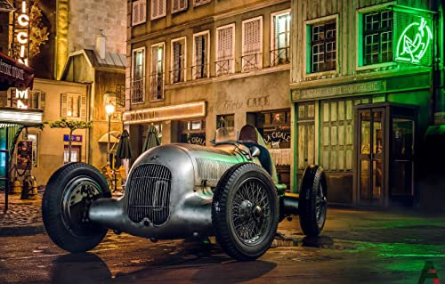 Puzzles 1000 Retro-Silber-Sportwagen Im Europa-Park 75 * 50Cm