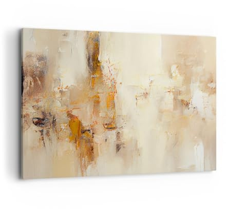 Lienzo Decorativo 120x80cm Moderno Horizontal Abstracto Pastel - 5811 | Hola Minimalismo Abstracción Cuadro sobre Lienzo Grande Arte mural Decoración del Hogar Salón Dormitorio Cuadros de Pared
