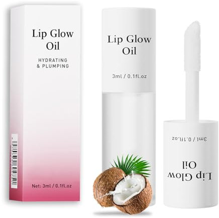 Olio per labbra coreano – Olio per labbra dal sapore fruttato, idratante e nutriente, antiaderente, trasparente, liquido volumizzante per labbra secche e cura delle labbra (07# cocco)