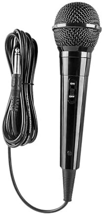 Aymzbd Micrófono de Karaoke con Cable, Micrófono Dinámico con Cable de Mano Ligero para Bodas