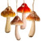 Logbuch-Verlag Herbst Deko 4 Pilze Anhänger Ostern Herbstdeko Weihnachten Natur Wald Dekopilze zum Aufhängen 14 cm