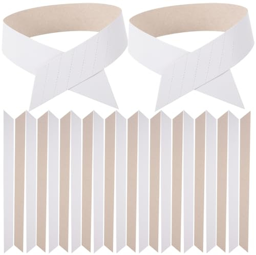 Holibanna 100Pcs Shirt Collar Ring Strips Paper Collar Stays for Men S Dress Shirts Easy Insertion and Adjustment for Crisp Presentation