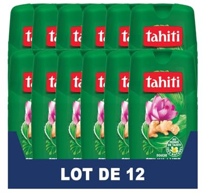 TAHITI Gel douche stimulant à la ginger 250ml, lot de 12