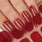 DANNI & TONI Semi Cured Gel Nail Polish Strips Gel Nail Stickers,Red Cat Eyes Salon-Quality Nail Polish Strips Manicure Stickers Set(Garnet Gaze) 28 Stickers