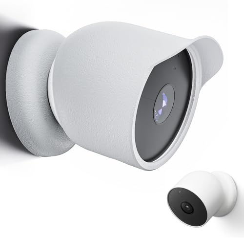 Google Camera Outdoor Cover Compatible with Google Nest Cam (Battery) Outdoor or Indoor, Google Camera Silicone Case All Weather Protection, Easy Installation