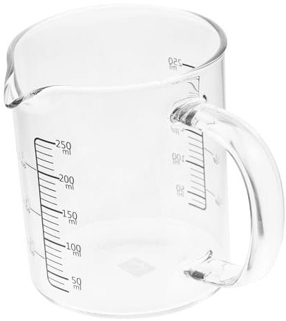 Amosfun Gobelet Doseur Gradué En Verre Avec Poignée 250 Ml Pour Les Pâtisseries
