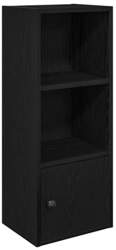 vidaXL Bücherregal Schwarz Eichen-Optik 31x24x77 cm Holzwerkstoff