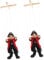 MOLUCKFU 2pcs Holz Pirate Marionette Puppen Für Kinder Pädagogisches Spielzeug Pull String Marionette Puppet Set