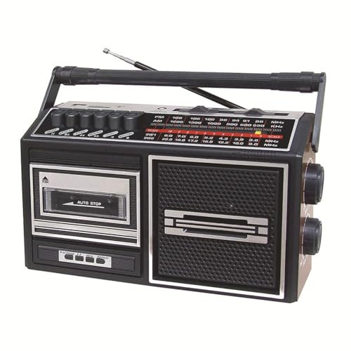 Old-Fashioned Radio Tape Recorder, Desktop Multi-Function Cassette Player Recorder with Handle, Multi-Band/Supports SD/USB Input, Classic Style AM/FM Radio for Music Audio Lovers,Style2