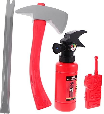 Set di Estintore Giocattolo da Pompiere Realistico Plastico | Ruolo e Feste a Tema, Equipaggiamento Completo, Alta Simulazione per Vigili Fuoco