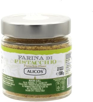 Polvere Farina di Pistacchio 100% Siciliano | Alicos | Pratico vasetto da 100g