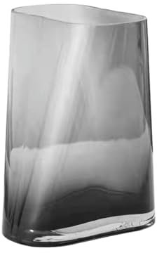 Jarrón de cristal creativo de boca plana, mesa de comedor, mesa de café, porche, dispositivo de arreglo floral hidropónico, boca plana, ceniza de cigarrillo ovalada