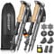 KESSER® Wanderstöcke faltbar Walking Stöcke Wanderstock Aluminium mit Korkgriff 115-135cm Trekkingstöcke für Damen & Herren zum Wandern, Nordic Walking, Trekking, Skitouren & Bergsport