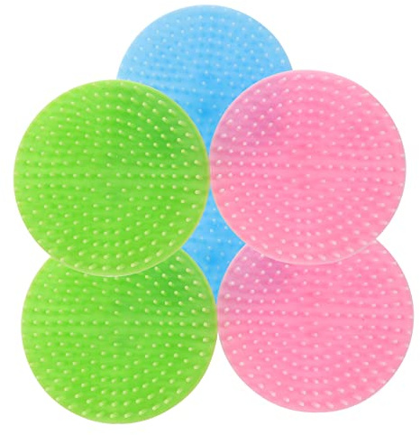 PACKOVE 6 Stück Kopfhautmassagebürste Shampoo Pinsel Klein Silikon Für Nass Trocken Aktivierende Kopfhautreinigung Schuppenpeeling Entspannende Kopfhautmassage Für Erwachsene Dusche