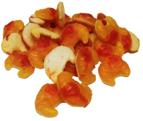 Fruchtgummi Croissants mit Erdbeer Sahne Füllung und Schaumboden 175g