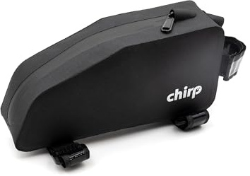 Chirp H2O Sport Oberrohrtasche 100% Wasserdicht 1 Liter Volumen Fahrradtasche universelle Klettbefestigung, Farbe:schwarz, Größe:1 Liter