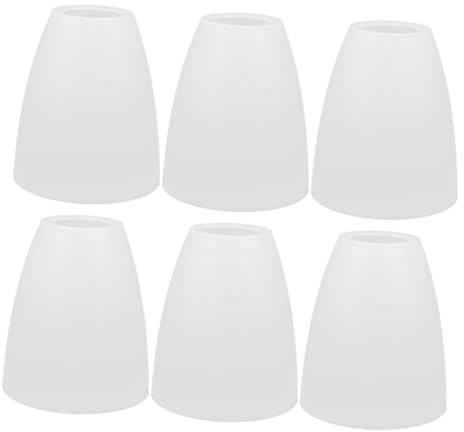 Weiße Kunststoff Lampenschirme 6 Stück-pack für Tischlampen | Lampenschirm für Tischlampe, Selbstgemacht Design, Leicht zu Montieren, für Camping und Schlafzimmer