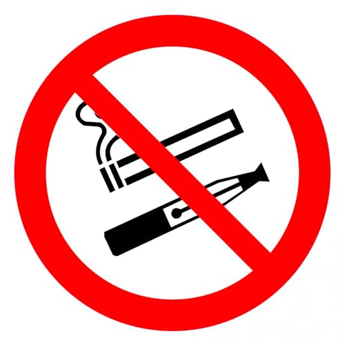 10 Stickers Interdiction de Fumer et Vapoter 10 cm | Pictogramme Officiel, Autocollant Vinyle, Conforme Signalisation Entreprise, Plusieurs Tailles et Lots