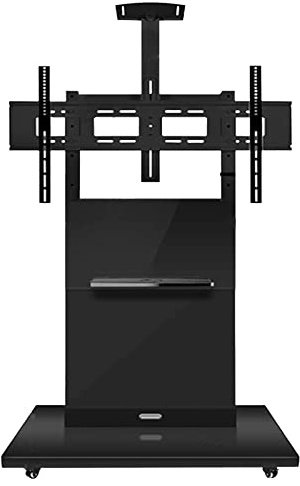 QYMYOZ Supporto TV Grande con Ruote, Supporto TV su Ruote per TV al Plasma a Schermo Piatto LCD LED OLED da 32 a 70 Pollici, Supporto TV Resistente su Ruote per aeroporto, Max