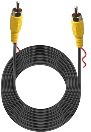 10M RCA Car Video Extension Cable Kit,RCA Coupling Female To Female, Waterproof Backup Camera Video Cable for Car Reversing Cameras and Rear Parking Camera Monitor Systems, DVD and Other Equipmen
