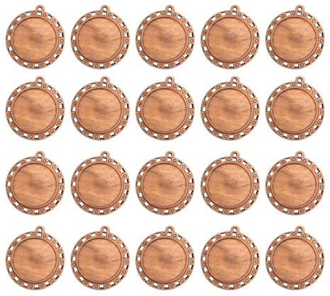 DOITOOL 20 Runde Holzanhänger Rohlinge 30mm Handgefertigte Schmuckfassung Schmucktablett für Ketten Selber Machen Langlebiger Holzschmucksockel