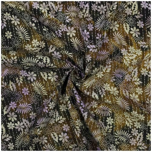 Viskose Flora-Batik ab 0,5m x 137cm handgefertigt Sommer-Stoff Oeko-Tex Viskosestoff Meterware