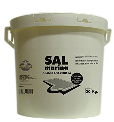 Sal Granulada Gruesa Bote apilable con asa y hermético 20 Kg. Especial piscinas electrólisis salina