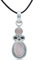 mantraroma Kettenanhänger 925 Silber Rosenquarz rosa Stein Edelstein Kettenanhänger Damen Sterling Silber Halskette Anhänger Geschenk (MAH-075-07)