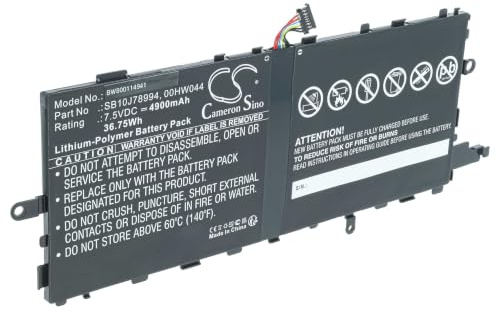 vhbw Akku kompatibel mit Lenovo ThinkPad X1 Tablet Gen 2 | Tablet Pad (4900 mAh, 7,5 V, Li-Polymer)