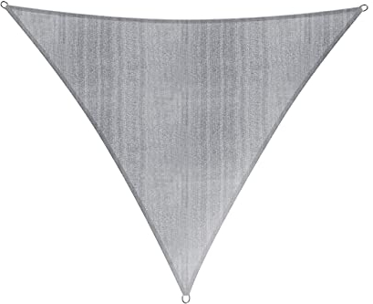 Lumaland toldo Vela de Sombra 100% Polietileno de Alta Densidad Filtro UV Incl Cuerdas Nylon 5x5x5 Gris Claro