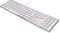Matias FK318S-DE - Teclado USB avanzado de Aluminio para Apple Mac OS | QWERTZ | alemán | con Teclas Planas receptivas y Teclado numérico Adicional, Color Plateado y Blanco