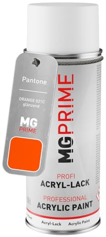 MG PRIME Pantone ORANGE 021C Orange glänzend Acryl-Lack Spraydose | Sprühdose 400 ml, schnelltrocknend