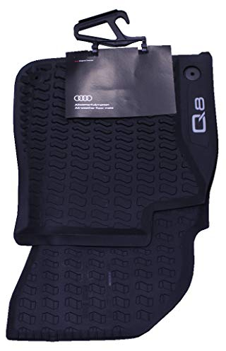 Audi 4M8061501041 Allwetterfußmatten Premium Gummi Fußmatten Vorn, mit Q8 Schriftzug, schwarz
