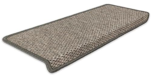 Kettelservice-Metzker Stufenmatten Treppenmatten Göteborg Rechteckig Grau-Braun 20 Stück im Set