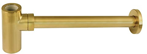 Kingston Brass DD8107 Trimscape 1-1/4 OD Brass Round Siphon Bottle Trap, Brushed Brass