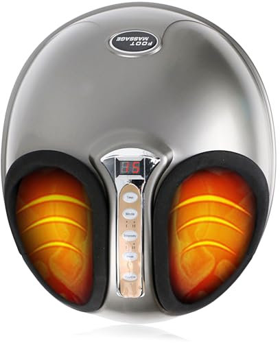 Fußmassagegerät - Shiatsu Fusswärmer und Pressotherapie mit Wärmefunktion - Intensitätseinstellung und Timer - Fussentspannung - Ideal für Zuhause, Büro - Lindert Verspannungen und Schmerzen
